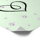 Mooie Bloemige Trouw Welkom Bord Poster (Hoek)