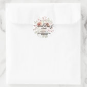 Mooie bloemige TROUWPLANNER Ronde Sticker (Tas)