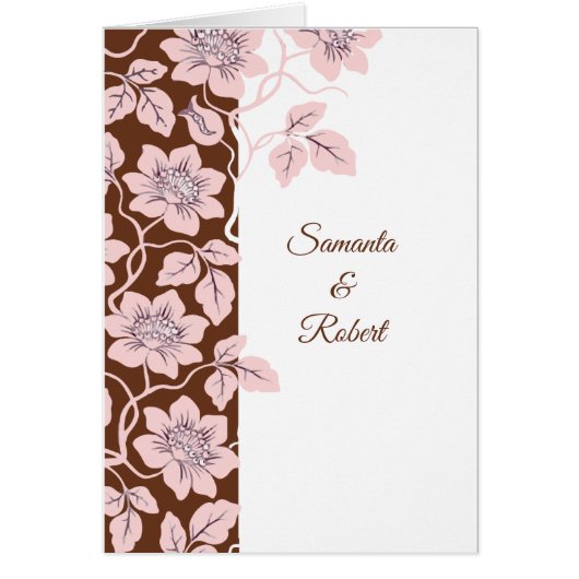 Mooie bloemige trouwuitnodiging (Voorkant)