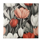 Mooie bloemige tulp keramische tegels voor vloeren tegeltje (Voorkant)