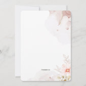 Mooie Bloemige Uitnodiging (Achterkant)