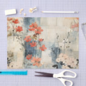 Mooie Bloemige Vervuilde Gedecoreerde Collage Tissuepapier (Craft)