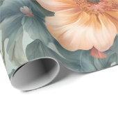Mooie Bloemige Vintage Bloem Cadeaupapier (Rol Hoek)