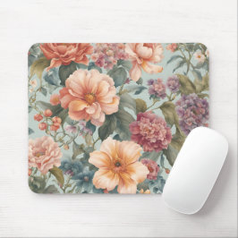 Mooie bloemige vintage bloemschildering muismat