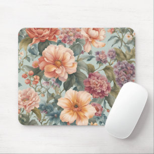 Mooie bloemige vintage bloemschildering muismat