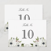 Mooie bloemkaart met tafelnummer (Voorkant / Achterkant)