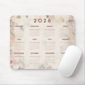 Mooie bloemkalender 2026 muismat (Met muis)