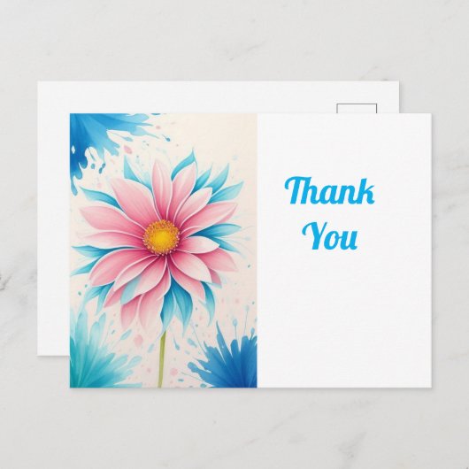 Mooie bloemkunst briefkaart (Voorkant / Achterkant)