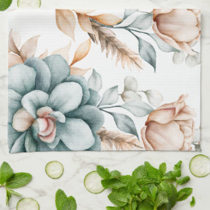 Mooie bloemloze naadloos patroon met vintage theedoek