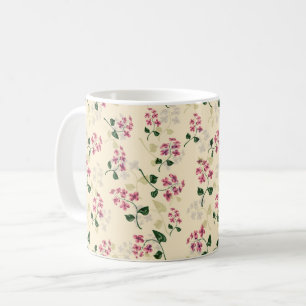 Mooie bloemloze naadloze patroon vergeet-mij-nietj koffiemok