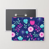 Mooie bloemmotief achtergrond button (Voorkant / Achterkant)