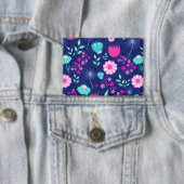 Mooie bloemmotief achtergrond button (Insitu)