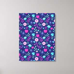 Mooie bloemmotief achtergrond canvas afdruk