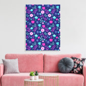 Mooie bloemmotief achtergrond canvas afdruk (Insitu (Woonkamer))