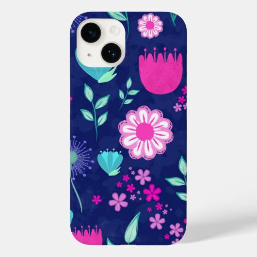 Mooie bloemmotief achtergrond Case-Mate iPhone case (Achterkant)