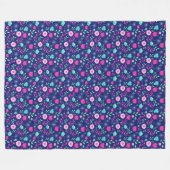 Mooie bloemmotief achtergrond fleece deken (Voorkant (Horizontaal))