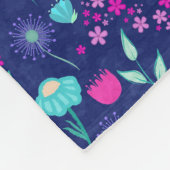 Mooie bloemmotief achtergrond fleece deken (Hoek)