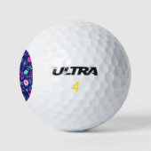 Mooie bloemmotief achtergrond golfballen (Logo)