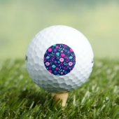 Mooie bloemmotief achtergrond golfballen (Insitu Shirt)