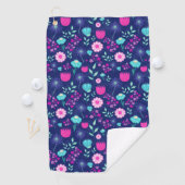 Mooie bloemmotief achtergrond golfhanddoek (Insitu)