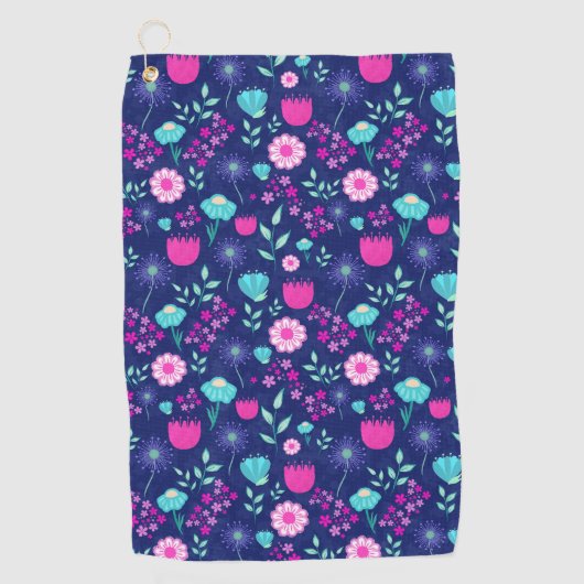 Mooie bloemmotief achtergrond golfhanddoek (Voorkant)