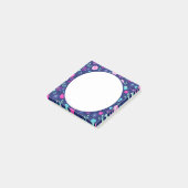 Mooie bloemmotief achtergrond post-it® notes (Schuin)