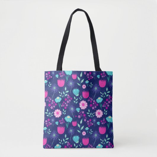 Mooie bloemmotief achtergrond tote bag (Voorkant)