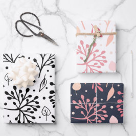 Mooie Bloemmotief Inpakpapier Vel