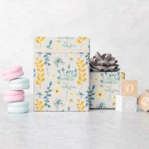 Mooie bloemmotief met vlinders cadeaupapier