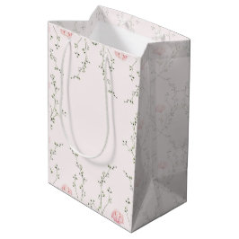Mooie bloemmotieven medium cadeauzakje