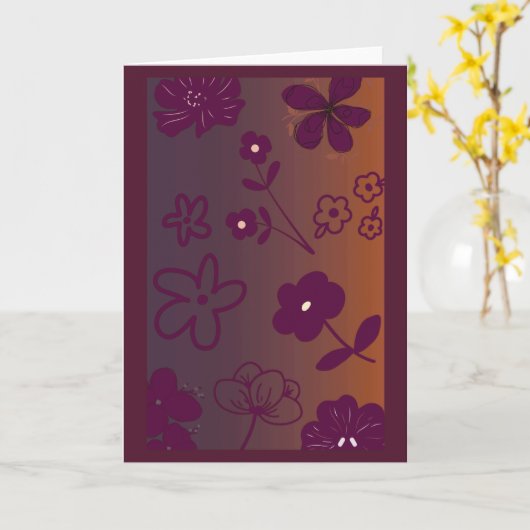 Mooie bloemontwerpen  kaart (Gele Bloem)