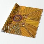 Mooie bloempatroon  cadeaupapier (Uitgerold)