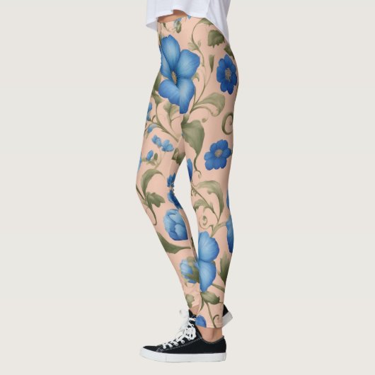 Mooie Bloempatroon Leggings – Zacht & Stretch (Links)
