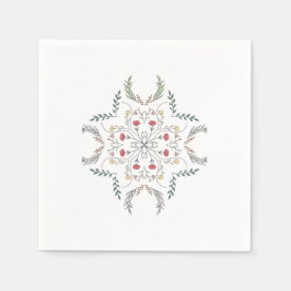 Mooie bloempatroon, mandala servet