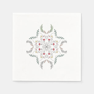 Mooie bloempatroon, mandala servet