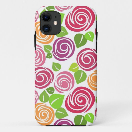 Mooie Bloempatroon Rozen Case-Mate iPhone Case (Achterkant)