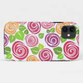 Mooie Bloempatroon Rozen Case-Mate iPhone Case (Achterkant (horizontaal))