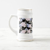 Mooie Bloempatroon Rozen Iris Roze Blauw Bierpul (Links)