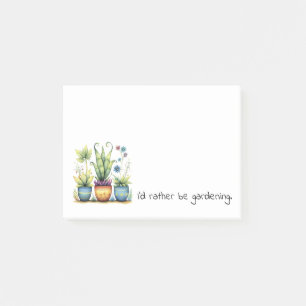 Mooie Bloempotten Ik Was Liever aan het Tuinieren Post-it® Notes