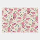 Mooie Bloempotten Waterverf in Blush Inpakpapier Vel (Voorkant 2)