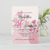 Mooie Bloempotten, Waterverf in Blush Kaart (Staand voorkant)
