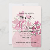 Mooie Bloempotten, Waterverf in Blush Kaart (Voorkant)