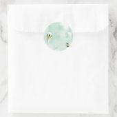 Mooie bloemprint ronde sticker (Tas)