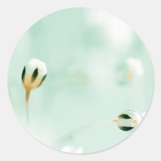 Mooie bloemprint ronde sticker (Voorkant)