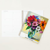 Mooie bloemrijke botanische gepersonaliseerde planner (Display)
