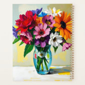 Mooie bloemrijke botanische gepersonaliseerde planner (Achterkant)