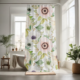 Mooie bloemrijke decoratieve opvallende  douchegordijn