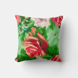 Mooie bloemrijke decoratieve opvallende kussen