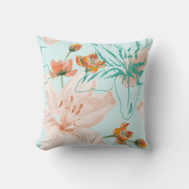 Mooie bloemrijke decoratieve opvallende kussen