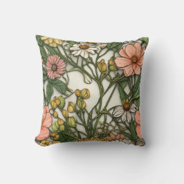 Mooie bloemrijke decoratieve opvallende kussen